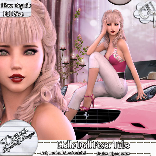 HELLO DOLL POSER TUBE PACK CU - Click Image to Close